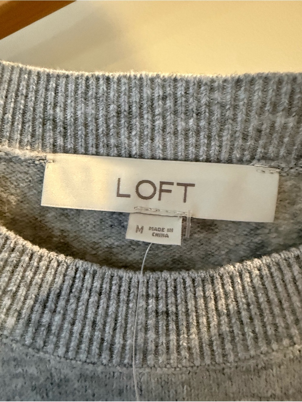 LOFT Light Gray Crewneck Sweater Dress NWT